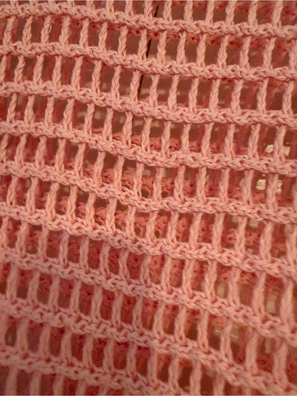 Spartina Open-Knit Short Sleeve Sweater - Pink - Picture 6 of 6